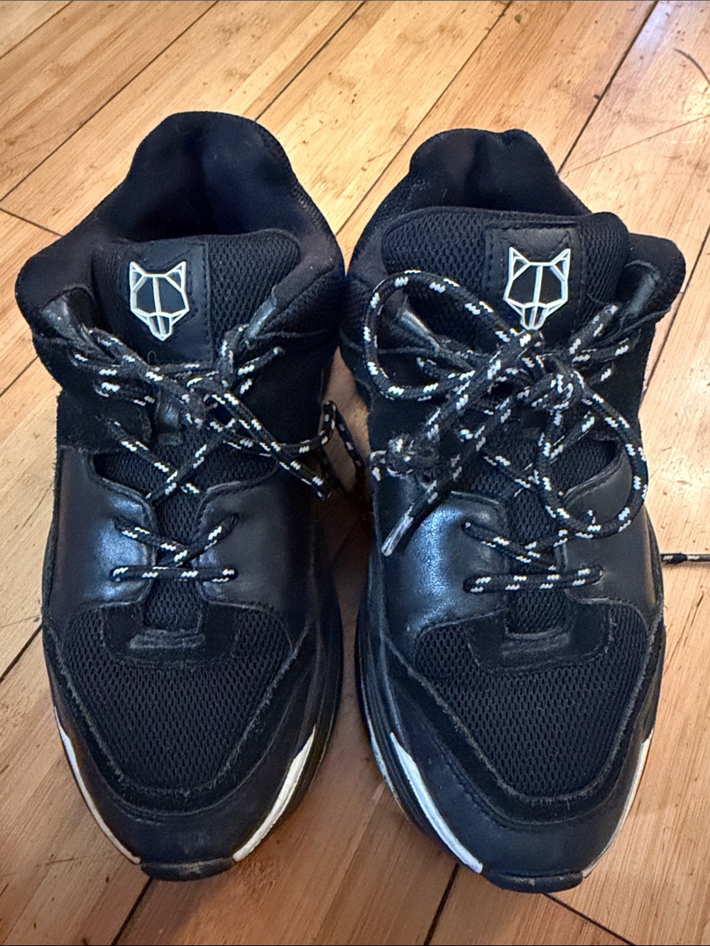 Naked Wolfe Black Sneakers with White Accents